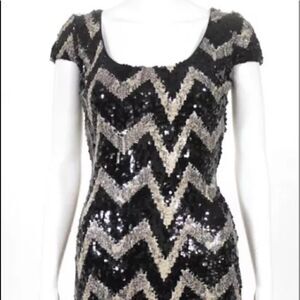 New sequin Dress the population open back dress S